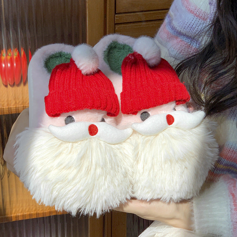 Cozy Santa Claus Christmas Slippers for Women – Cute, Warm & Non-Slip Plush Indoor Shoes