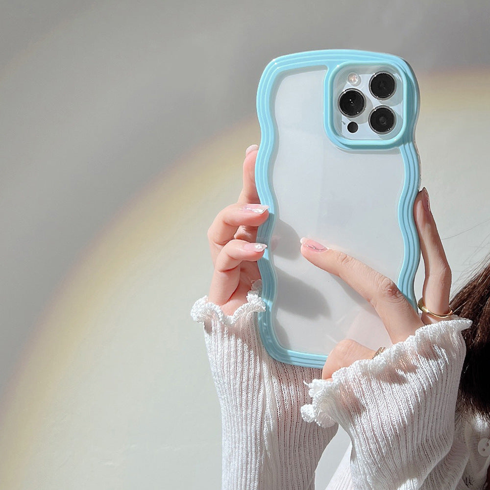 Wave Border Mobile Phone Case – Cute & Stylish Protection for Your iPhone