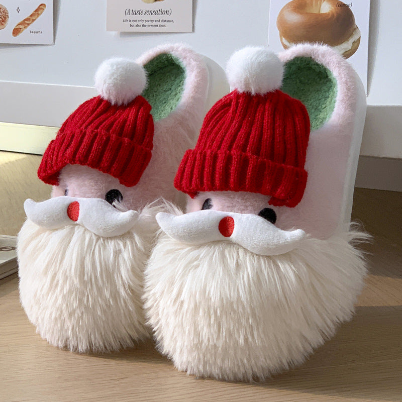 Cozy Santa Claus Christmas Slippers for Women – Cute, Warm & Non-Slip Plush Indoor Shoes