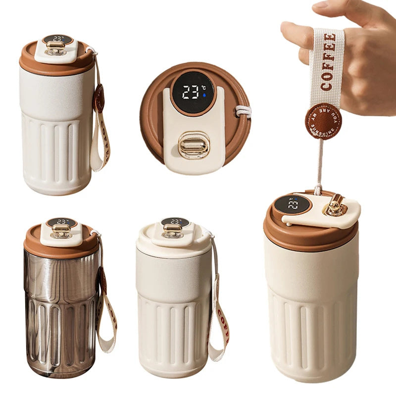 Smart Digital Thermal Bottle – Portable Coffee Mug & Insulated Water Bottle