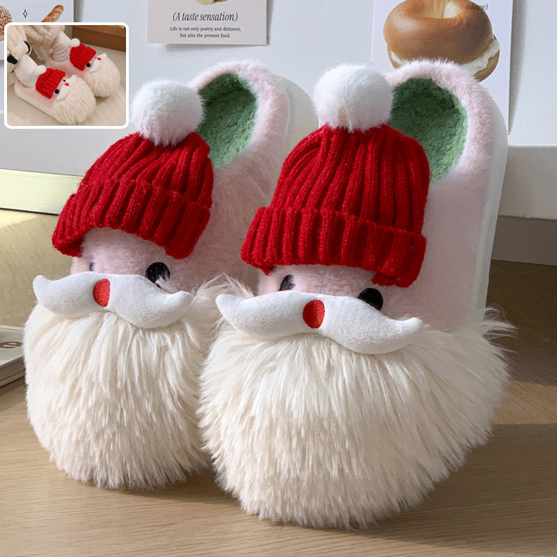 Cozy Santa Claus Christmas Slippers for Women – Cute, Warm & Non-Slip Plush Indoor Shoes