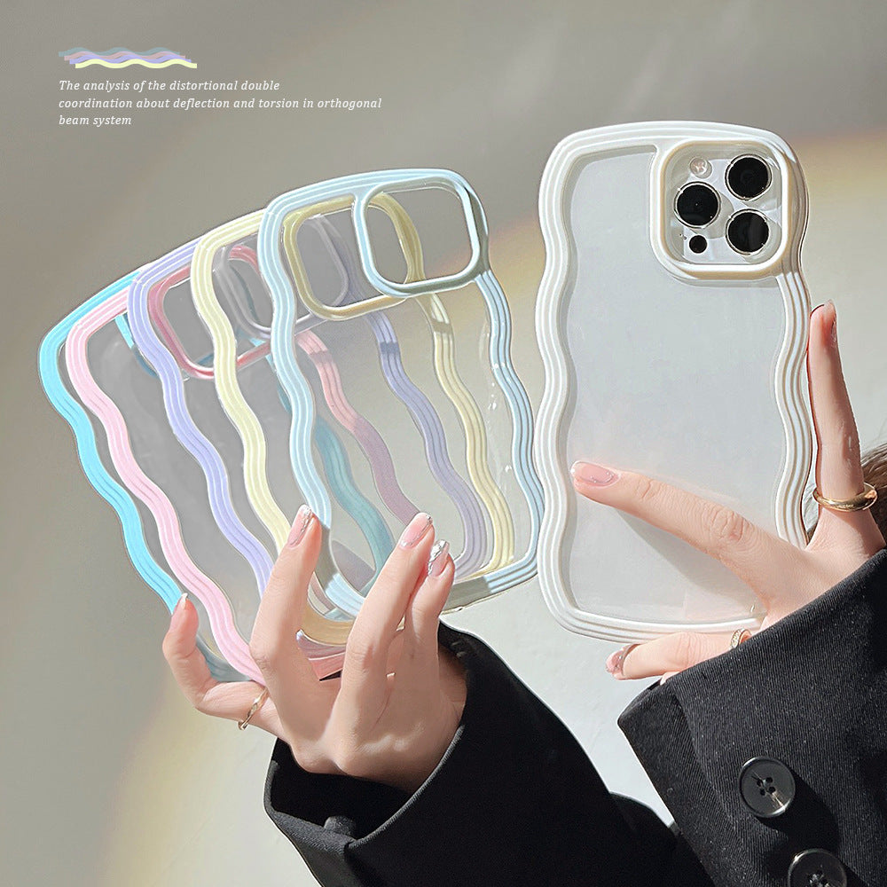 Wave Border Mobile Phone Case – Cute & Stylish Protection for Your iPhone