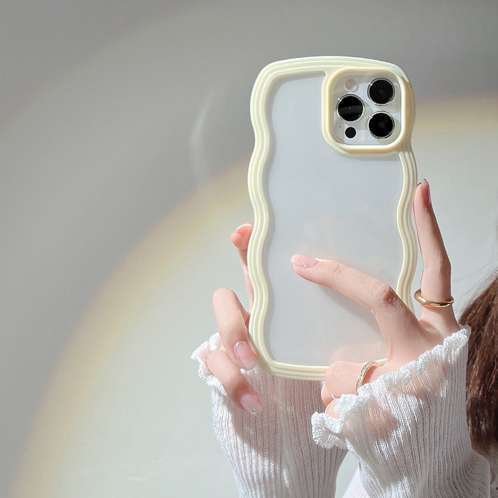 Wave Border Mobile Phone Case – Cute & Stylish Protection for Your iPhone