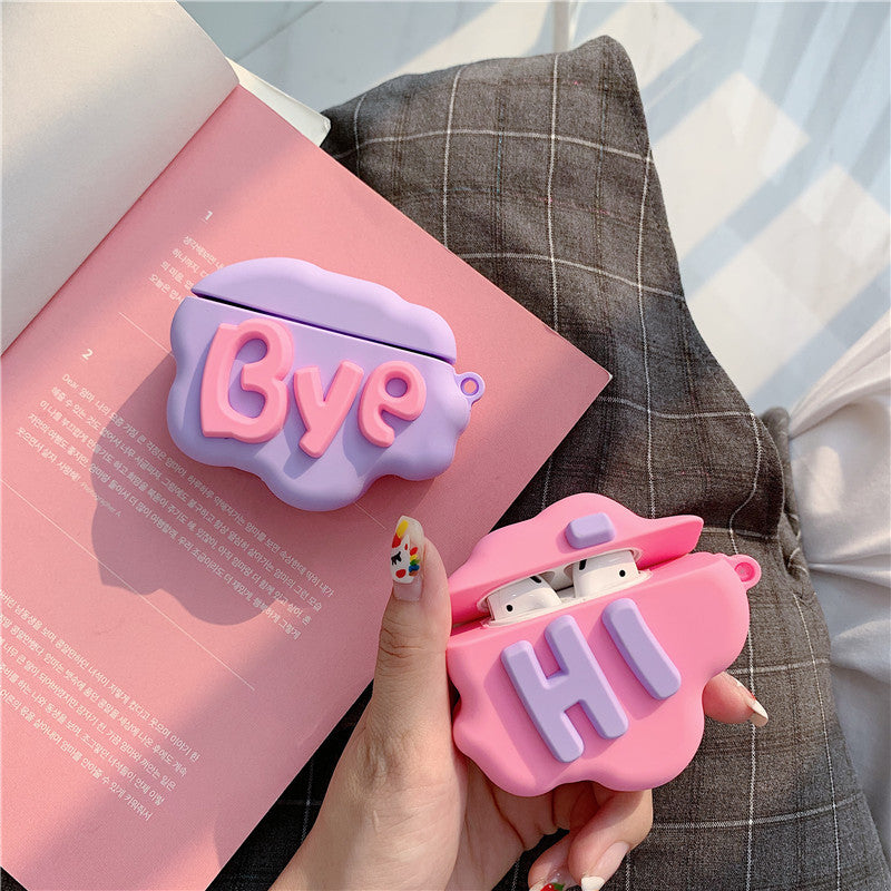 Cute 3D Cloud Cartoon AirPods Case – Soft Silicone Cover for AirPods 1 & 2