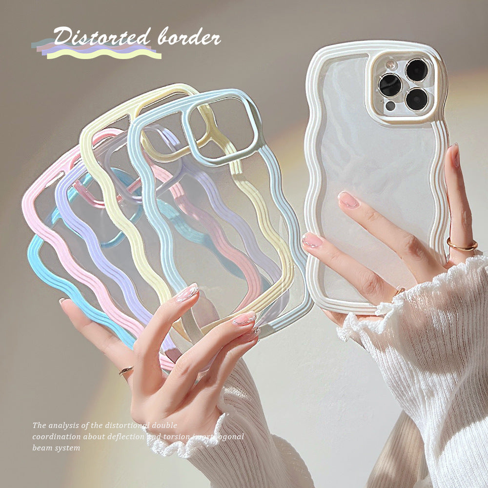 Wave Border Mobile Phone Case – Cute & Stylish Protection for Your iPhone